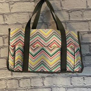 Thirty One | All in Organizer Tote in Multicolor Chevron Print